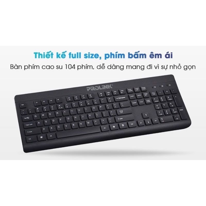 Bộ bàn phím chuột không dây Prolink PCWM7003 hàng trưng bày chính hãng