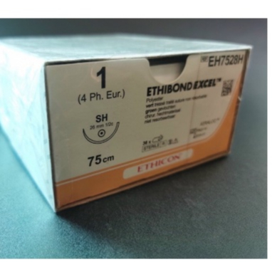 Chỉ phẫu thuật Ethibond Excel 1 Một kim tròn SH (26mm 1/2c) 75cm EH7528H