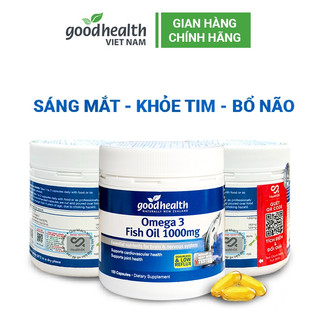 [Combo 3] Dầu cá Goodhealth Omega 3 Fish Oil 1000mg (150 viên) Hỗ trợ tim mạch, não bộ, thị lực [NHẬP KHẨU CHÍNH HÃNG]