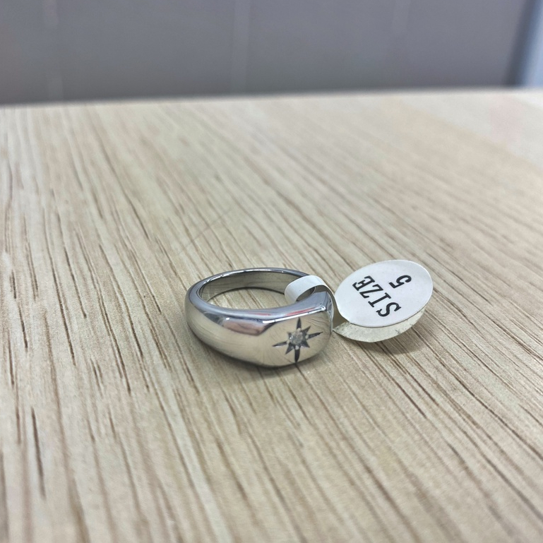 Nhẫn Thời Trang nam nữ TITANIUM mặt trời tinh tế đính đá cz sang chảnh- Mẫu N022