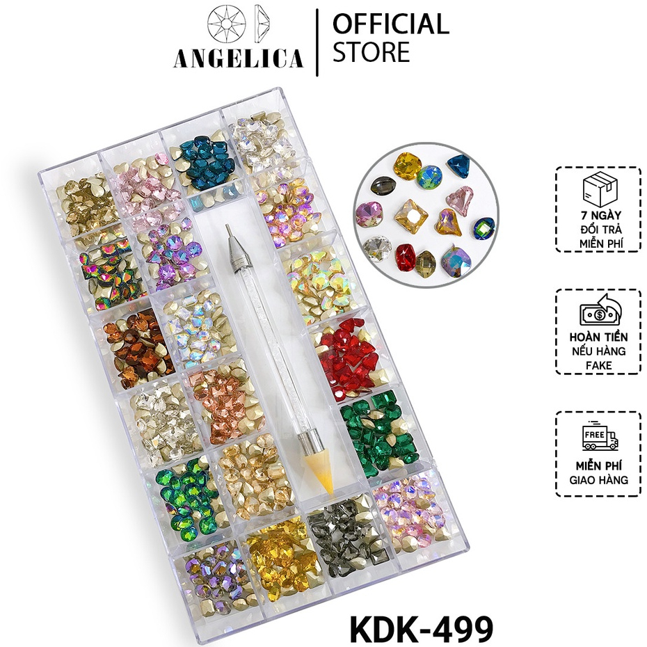 Khay Đá Khối Nail Mix Size To Nhỏ Tặng Kèm Phụ Kiện Làm Móng ANGELICA KDK