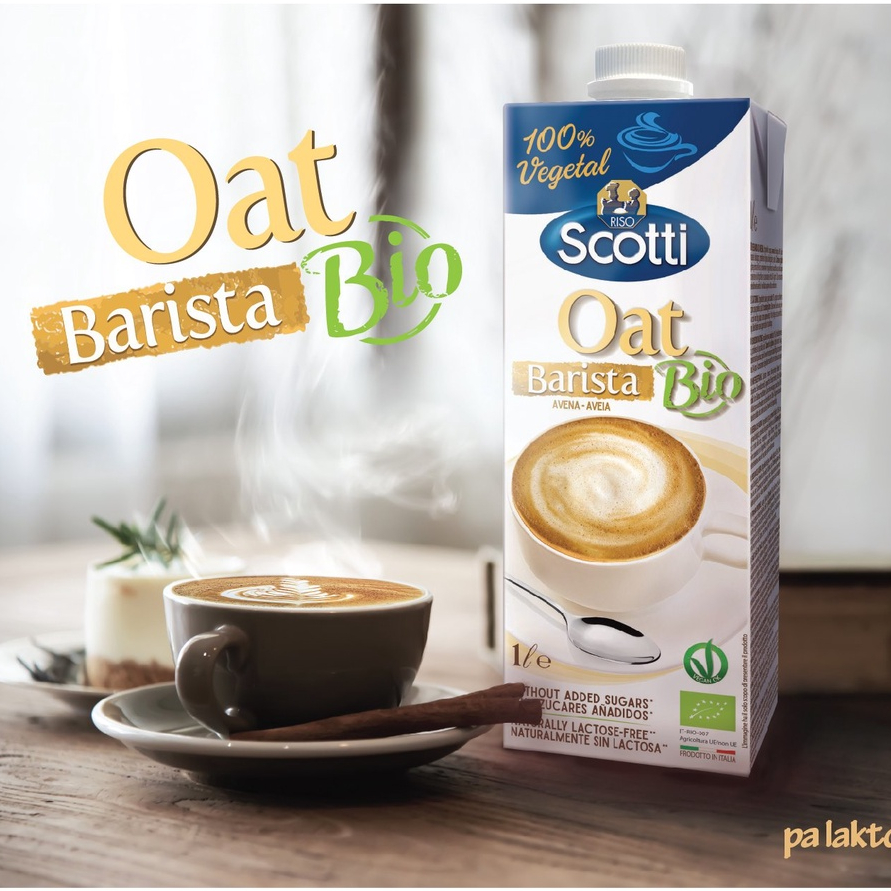 Sữa Yến Mạch Barista Hữu Cơ Riso Scotti - BIO Oat Barrista - Hộp 1L