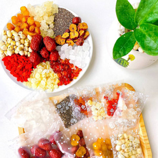 Set Chè dưỡng nhan nhựa đào yến tuyết 11 vị nấu 15 -18 chén