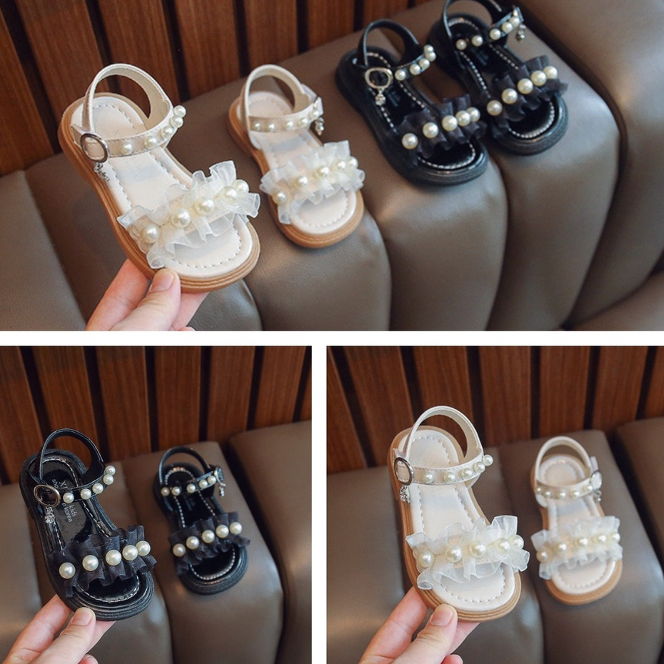 Sandal quai đính ngọc xinh xắn cho bé gái