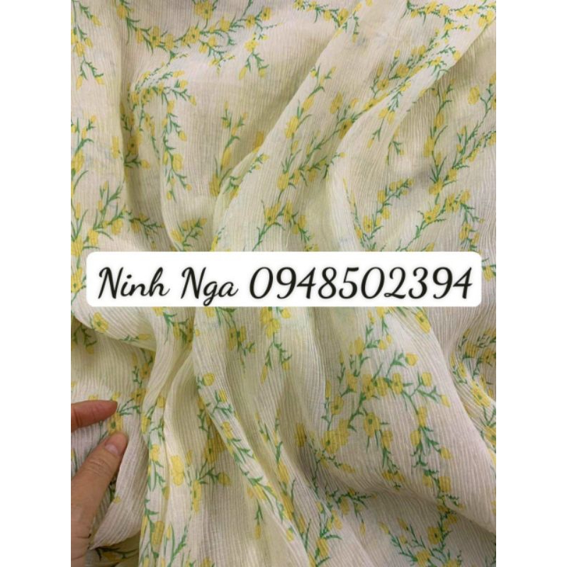 Vải dập ly tăm hoa