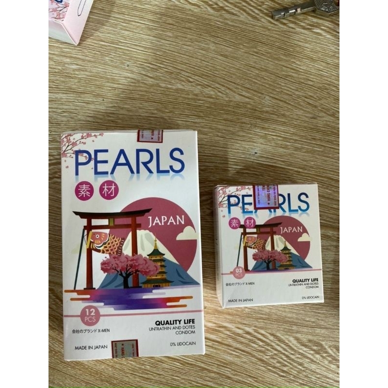 Bao cao su PEARLS hộp 12chiêc long time( Nhật bản) hàng chính hãng