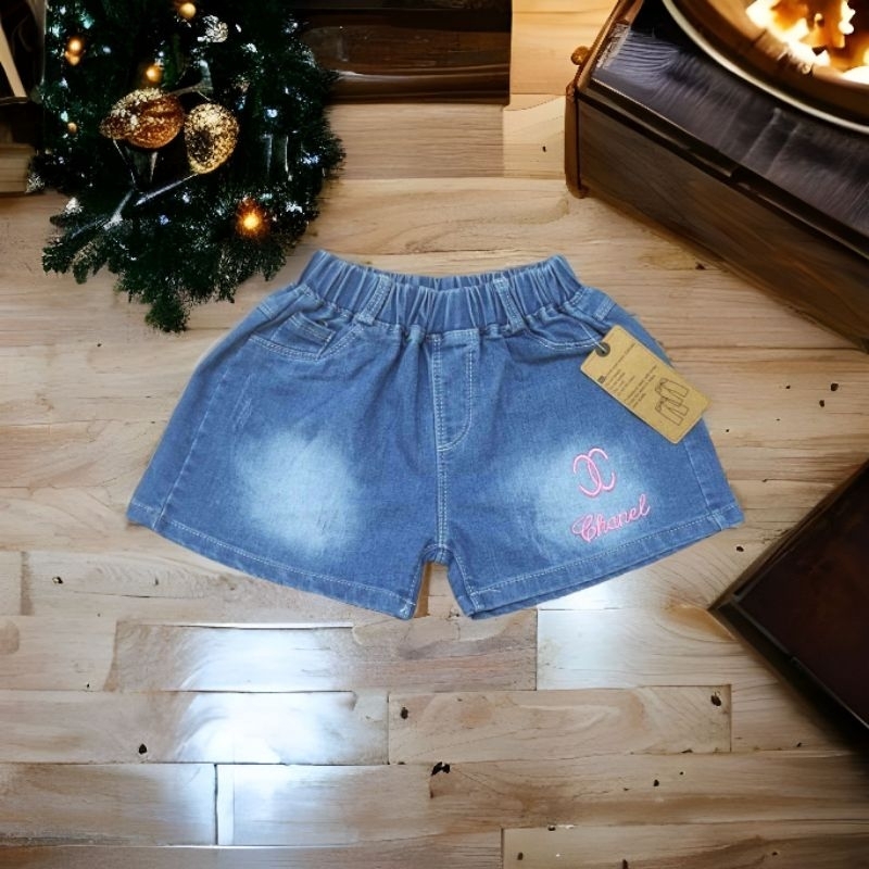Quần short jeans bé gái 20_45kg, quần đùi bé  gái chất jeans mềm có gian