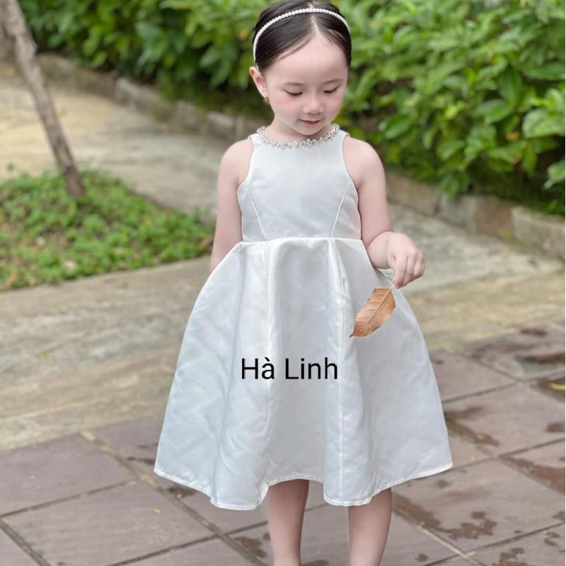 Váy bé gái, đầm công chúa Taffa cổ đá hè 2023 cho bé.