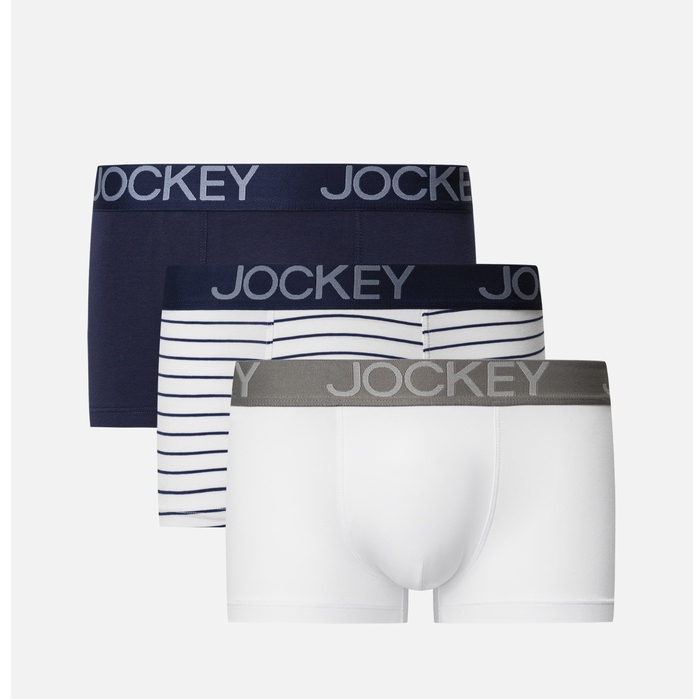 Hộp 3 quần lót Trunk nam Jockey Cotton 4C trơn - J1275 - TH2