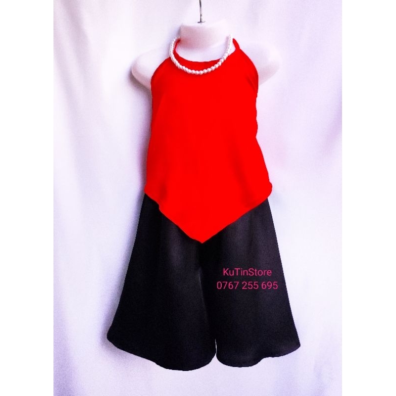 Yếm đào bé gái  - Set Áo + váy