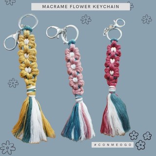 Móc khóa - Macrame Flower keychain - Conmeogo.handmade