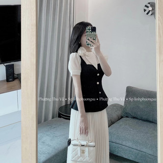 Áo sơ mi thiết kế nơ cổ công sở điệu đà nữ tính