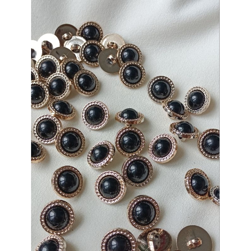 GÓI 10 NÚT ÁO ĐEN SIZE 1.5CM