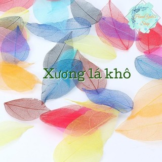 50 chiếc xương lá cây tự nhiên nhiều màu sắc dùng để làm thủ công các ngành Resin, nến, soap, decor, thiệp...)