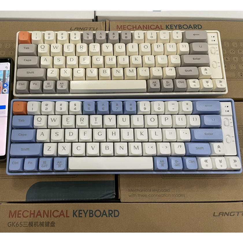 Bàn phím cơ HOTSWAP LANGTU GK65 bluetooth Golden Switch 19 chế độ led