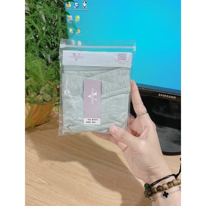 Quần Lót Bầu Cạp Chéo Cotton Đũi Thoáng Mát 40-80kg 7011