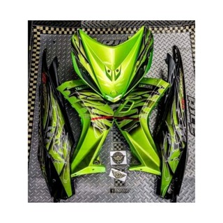 Tem rời exciter 2010 đen xanh lá mẫu lửa siêu đẹp