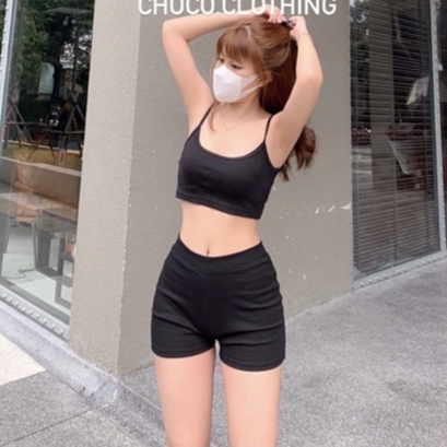 Quần Black Funoff Short Biker Short Dáng Ngắn Nữ Nâng Mông Mùa Hè Năng Động Quần đùi nữ mặc ở nhà thể thao tập gym biển | BigBuy360 - bigbuy360.vn