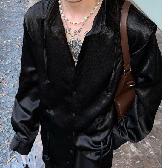 Áo sơmi thiết kế from rộng hàn quốc