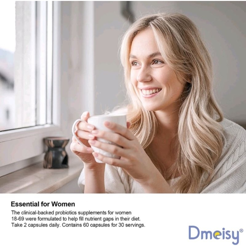 Viên 300 Tỷ Lợi Khuẩn Probiotic Cho Phụ Nữ Đẹp Da, Giảm Cân, Giảm Mụn, Tiêu Hóa Tốt Prebiotics Men Vi Sinh dmeisy