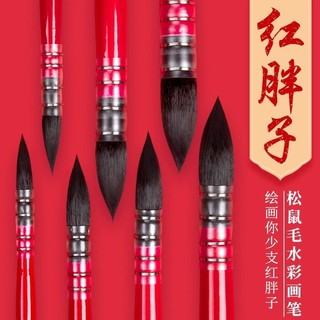 Cọ mop Borrence lông sóc thân đỏ các size