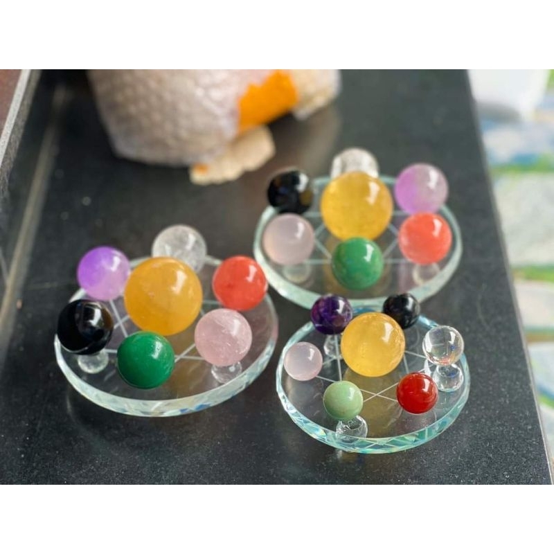 Đĩa Thất Tinh Trận Phong Thủy Ngũ Hành đường kính đĩa 10cm  và 12cm
