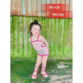 S1-đầm body khoét eo bé gái 10-20kg