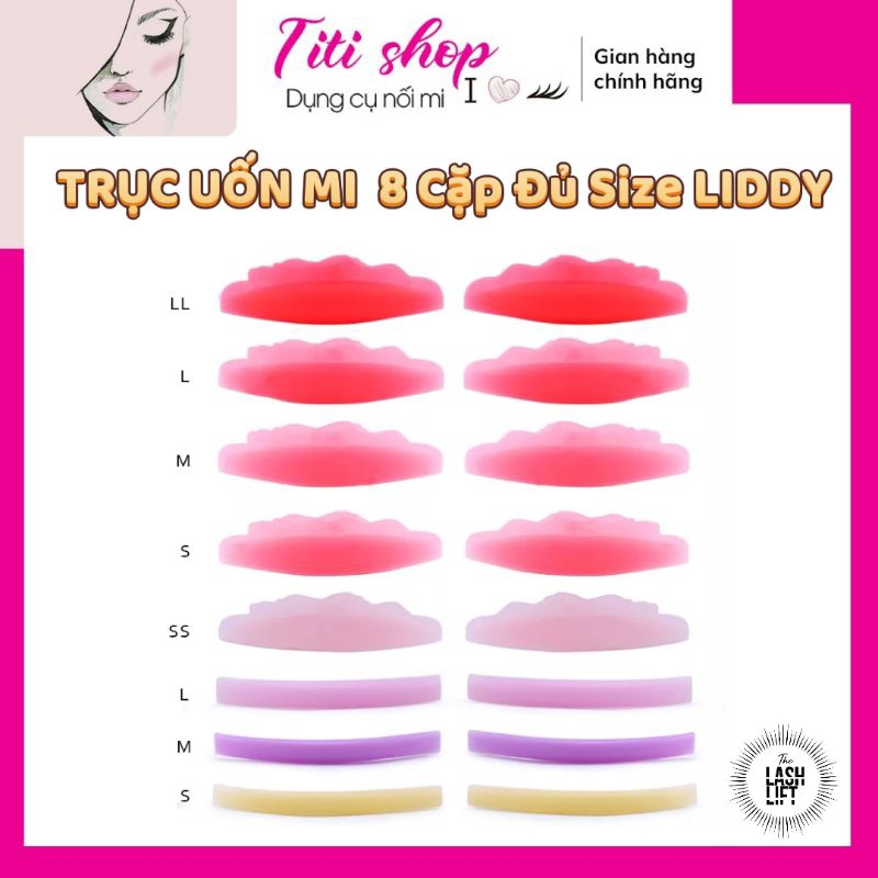 Trục uốn Silicon cong C CC và U (full set có 8 cặp) chính hãng Liddy cao cấp