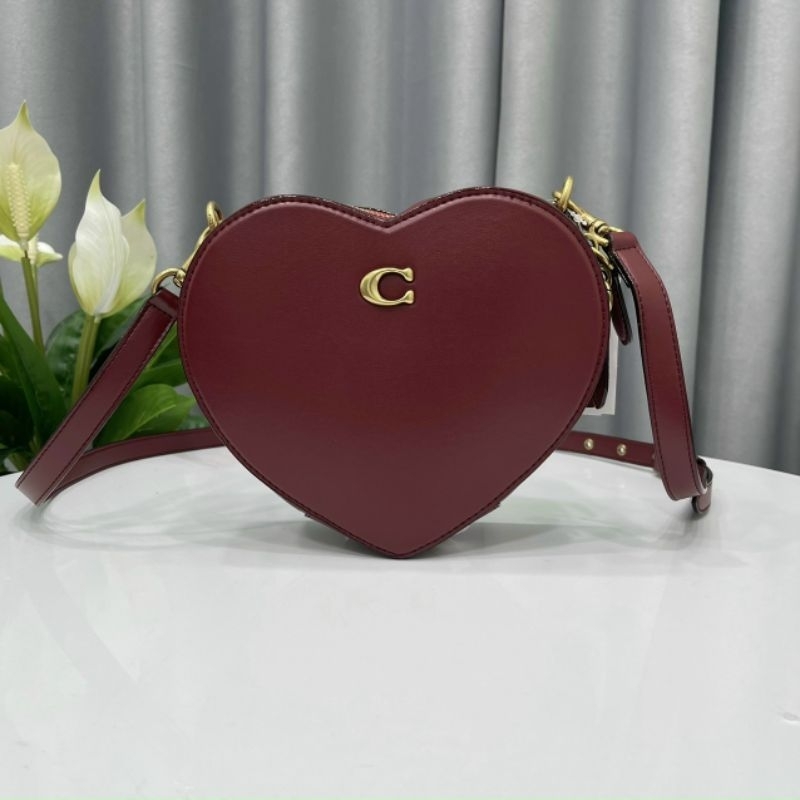 Túi C*oach trái tim da thật xinh xắn