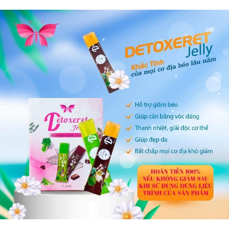 Combo 2 Hộp Thạch Giảm Cân Detox Jelly 2 hộp 30 gói sử dụng 1 tháng giảm 3_8 kg