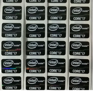 Tem Trang Trí Core i7 TH 4 , 5 Laptop ( màu Đen )