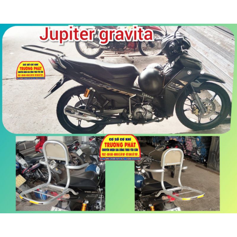 Baga phượt cho xe Jupiter gravita.Mẫu mới có thể tháo rời tay vịn