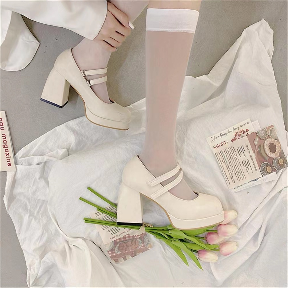 Giày Lolita big size 40 41 42 gót vuông 9cm