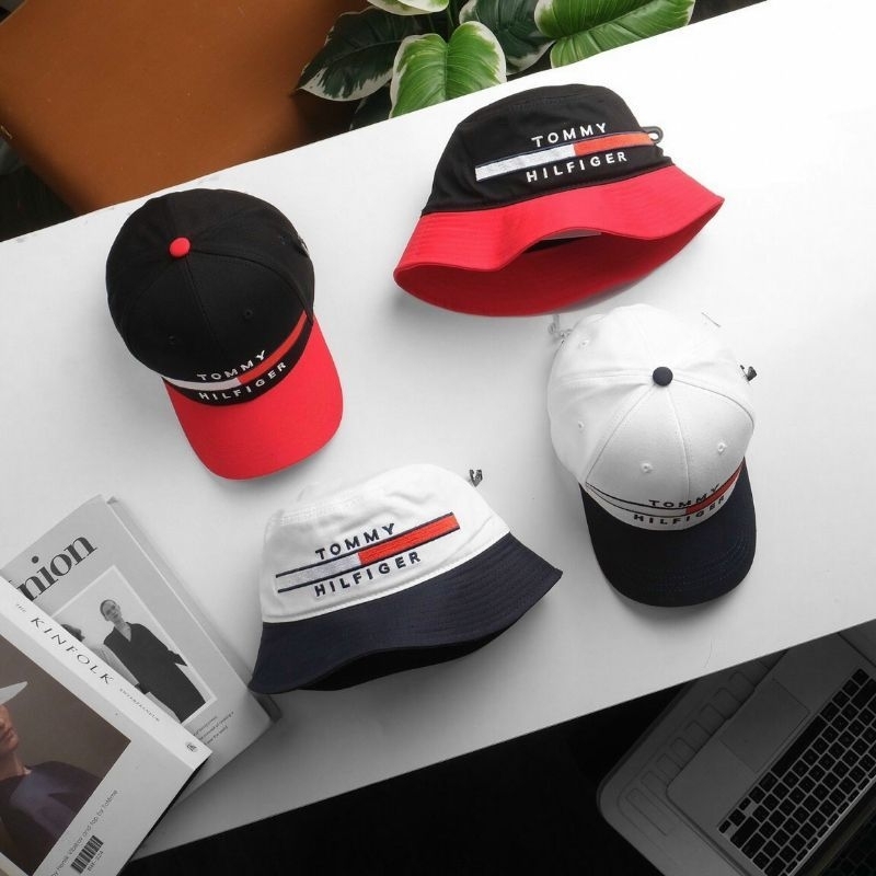 Combo 2 Nón Bucket Tommy Classic Cotton Cao Cấp