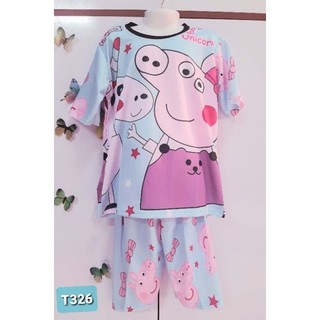 Bộ thun hoạt hình cute cho bé gái từ 25-40 kí