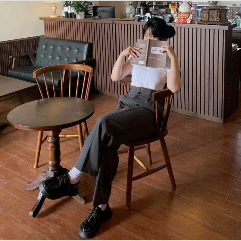 Quần kaki suông lưng cao 2 nút DQ054