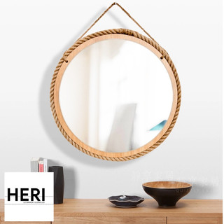  Gương trang điểm viền dây thừng gương tròn treo tường decor homstay spa nail cực kì sang trọng độc lạ 