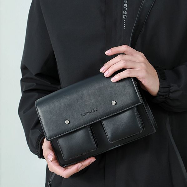 Túi da đeo chéo nam nữ unisex