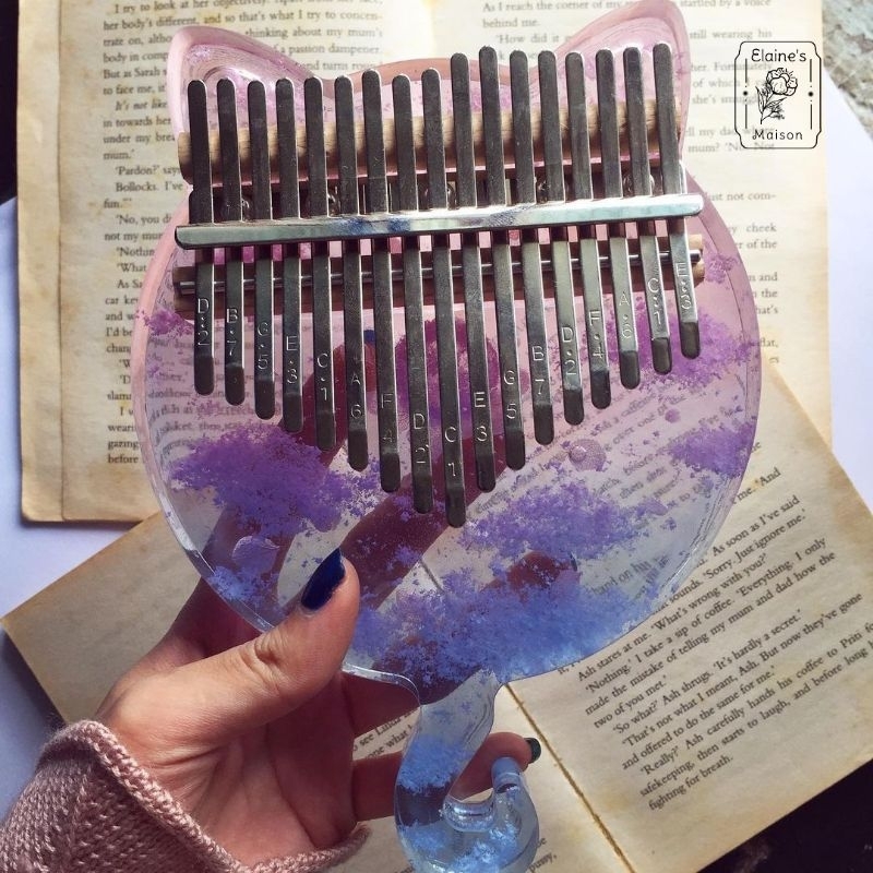 Đàn Kalimba mèo handmade bằng resin độc đáo