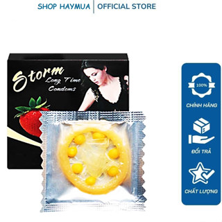 Bao Cao Su Gai 7 Bi Lớn STORM Kích Thích Điểm G, Tăng Khoái Cảm (Hộp 1c) - Cho Nàng Chạm Đỉnh Nhanh Chóng