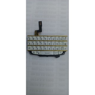 Bàn phím blackberry Q10 gold trắng
