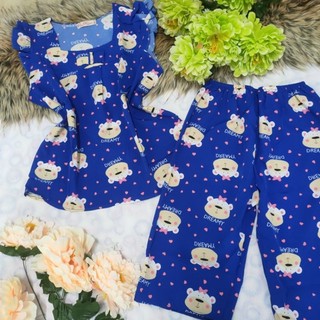 Bộ lụa hàn lửng áo cánh tiên
