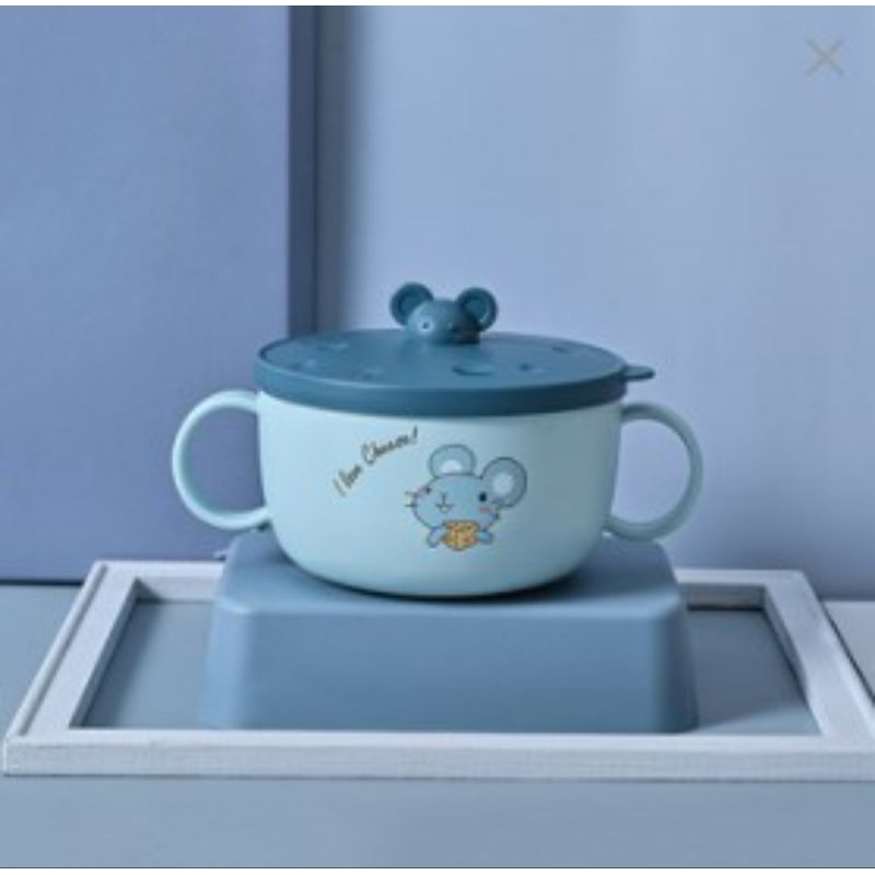 Ca Mỳ, Bát Ăn Dặm Lõi Inox Hình Chuột Siêu Dễ Thươngg