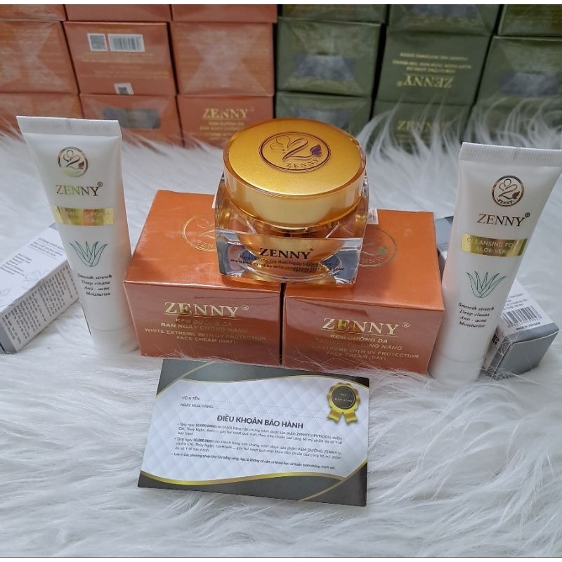 Kem zenny( tặng son,2 serum, 1sữa rửa  mặt , mặt nạ cam kết chính hãng