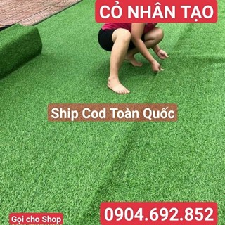 Thảm Cỏ Nhân Tạo Sợi Kim 2cm - Loại đế bạt nhựa không rơi mùn đen [Ảnh và Video thực tế]