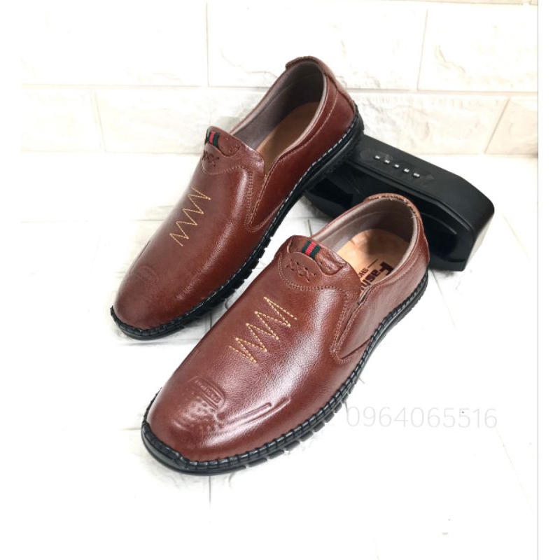 Giày lười nam da bò cao cấp..bảo hành dài hạn..mã LV07..kiểu dáng đẹp..size từ 37-42..Đế khâu sẵn to