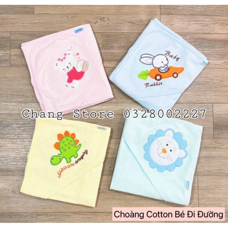 Khăn choàng ủ bé ngủ / khăn choàng đi đường cotton cao cấp Bosbaby