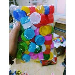 100 nắp chai nhựa nhiều màu làm đồ handmade nắp mới 100% có bán lẻ màu
