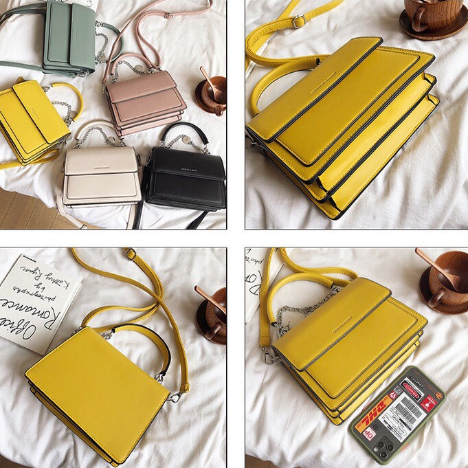 Túi xách da nữ công sở phối xích hàng da đẹp loại 1 SL76