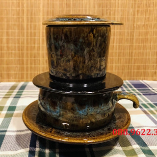 Phin Pha Cà Phê Bằng Gốm Sứ Bát Tràng (Men Sứ Cao Cấp)